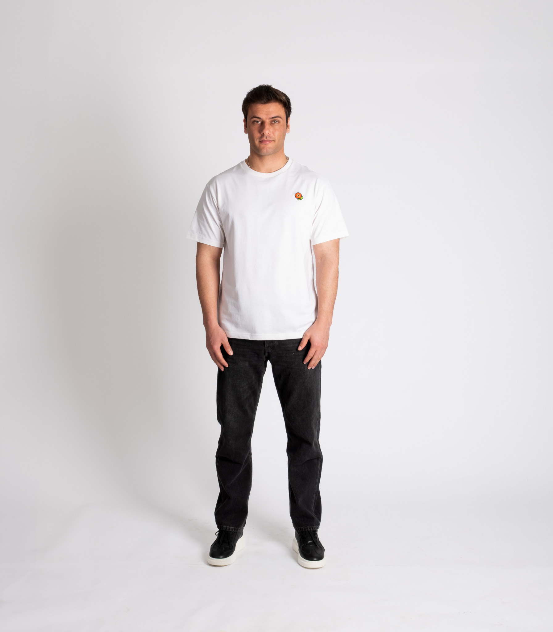 KENZO BEYAZ LOGO NAKIŞLI T-SHIRT - Görsel 2